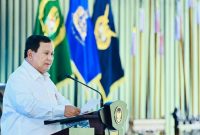 Presiden Prabowo Subianto memberikan pengarahan kepada para Komandan Satuan (Dansat) TNI di Istana Kepresidenan Bogor, Jawa Barat, pada Jumat, 7 Februari 2025. Foto: BPMI Setpres/Laily Rachev.